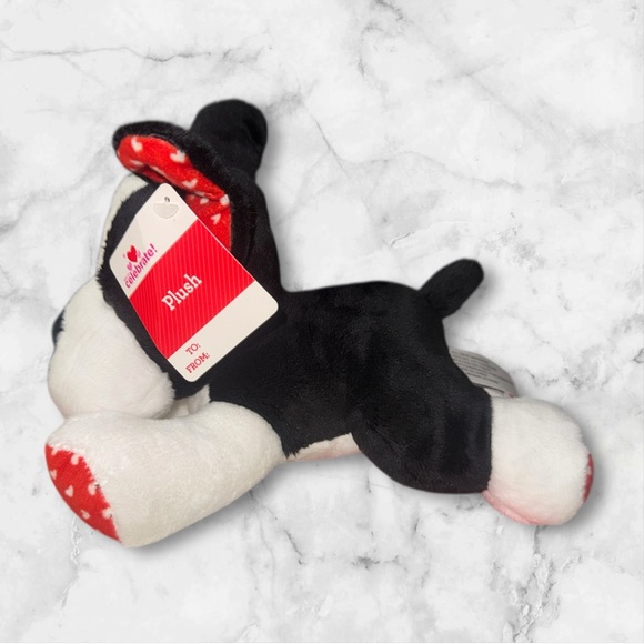 Cute Black and White Bull Dog Plush NWT - Picture 4 of 4